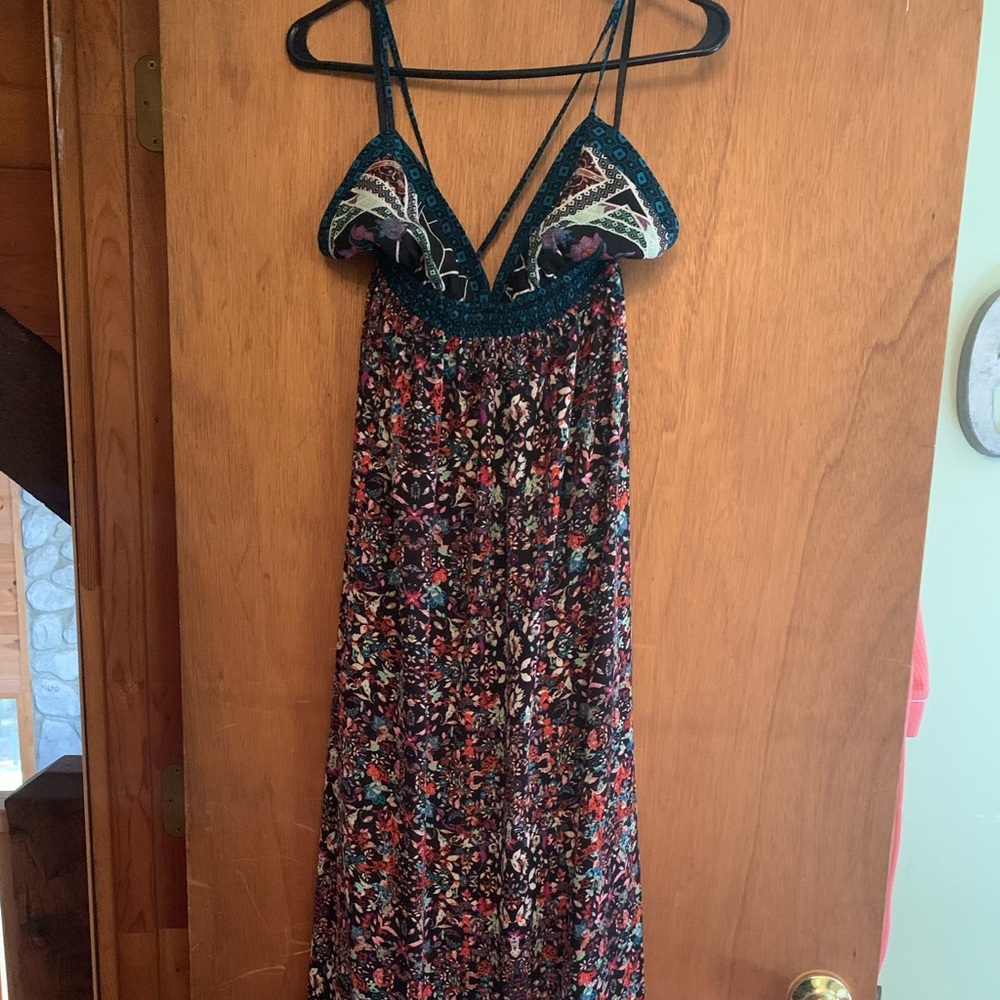 Boho maxi dress, size medium